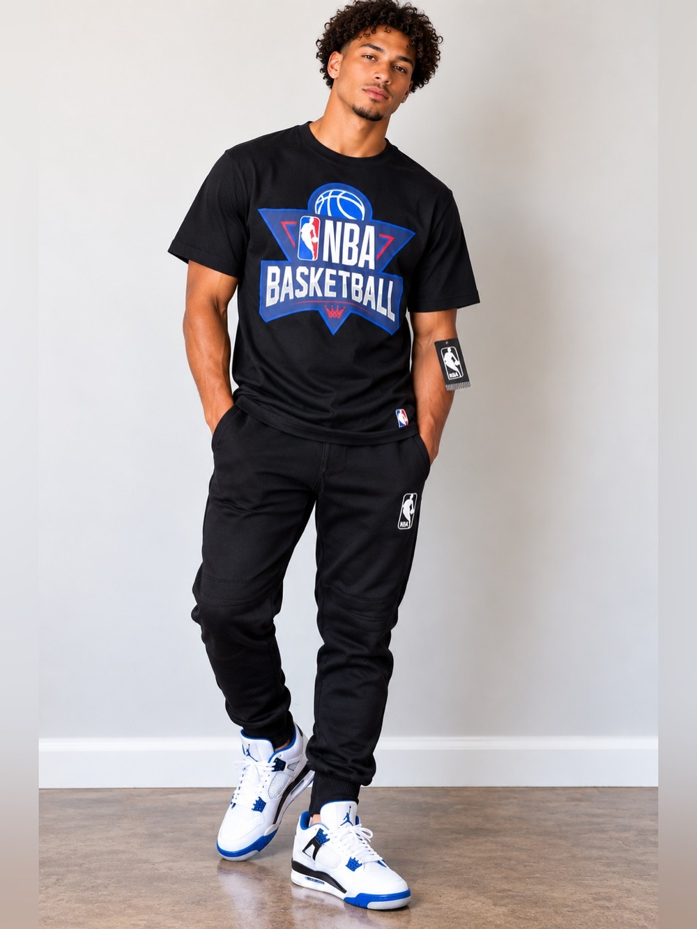 NWT NBA Basketball Black Graphic T-Shirt – Adult XL